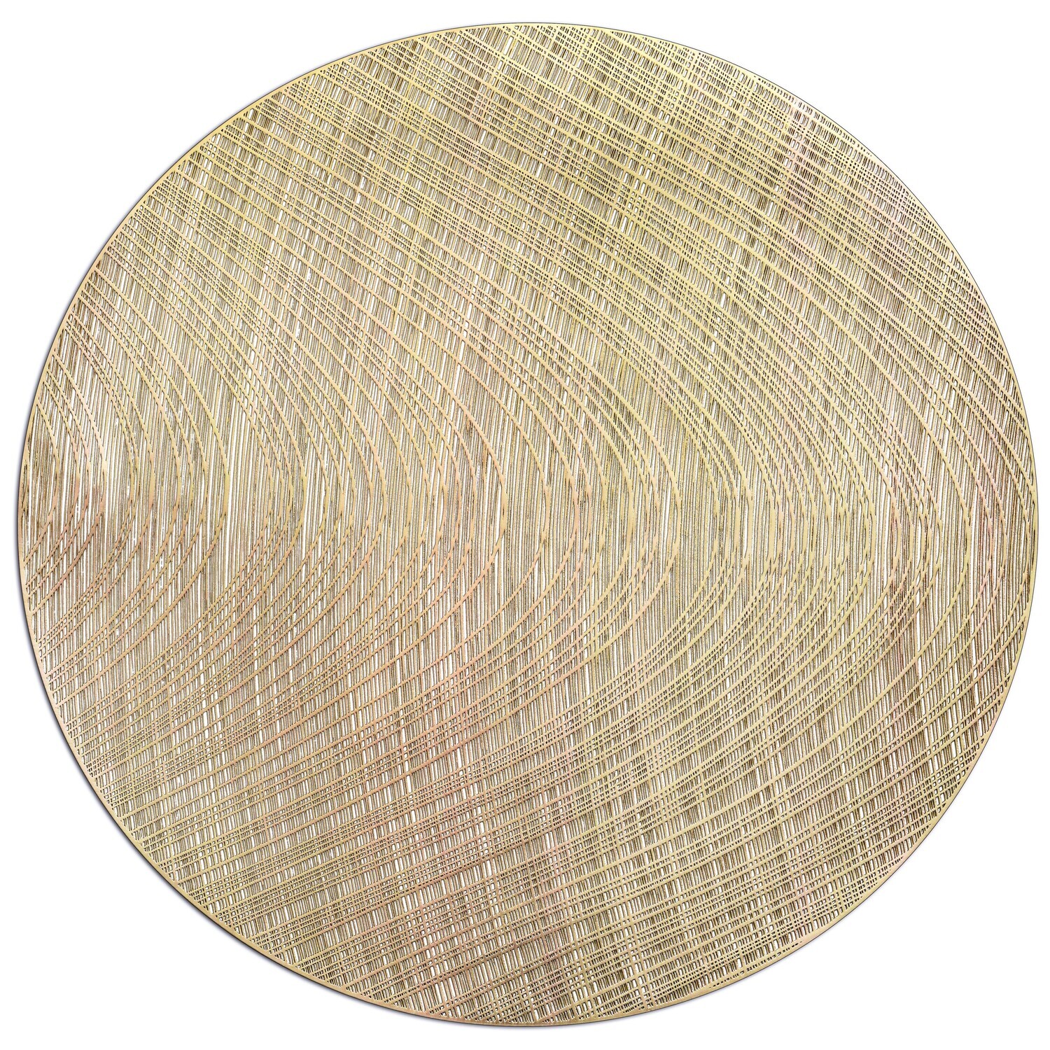 Luna Design - Round Matt Gold Pressed Vinyl Placemat