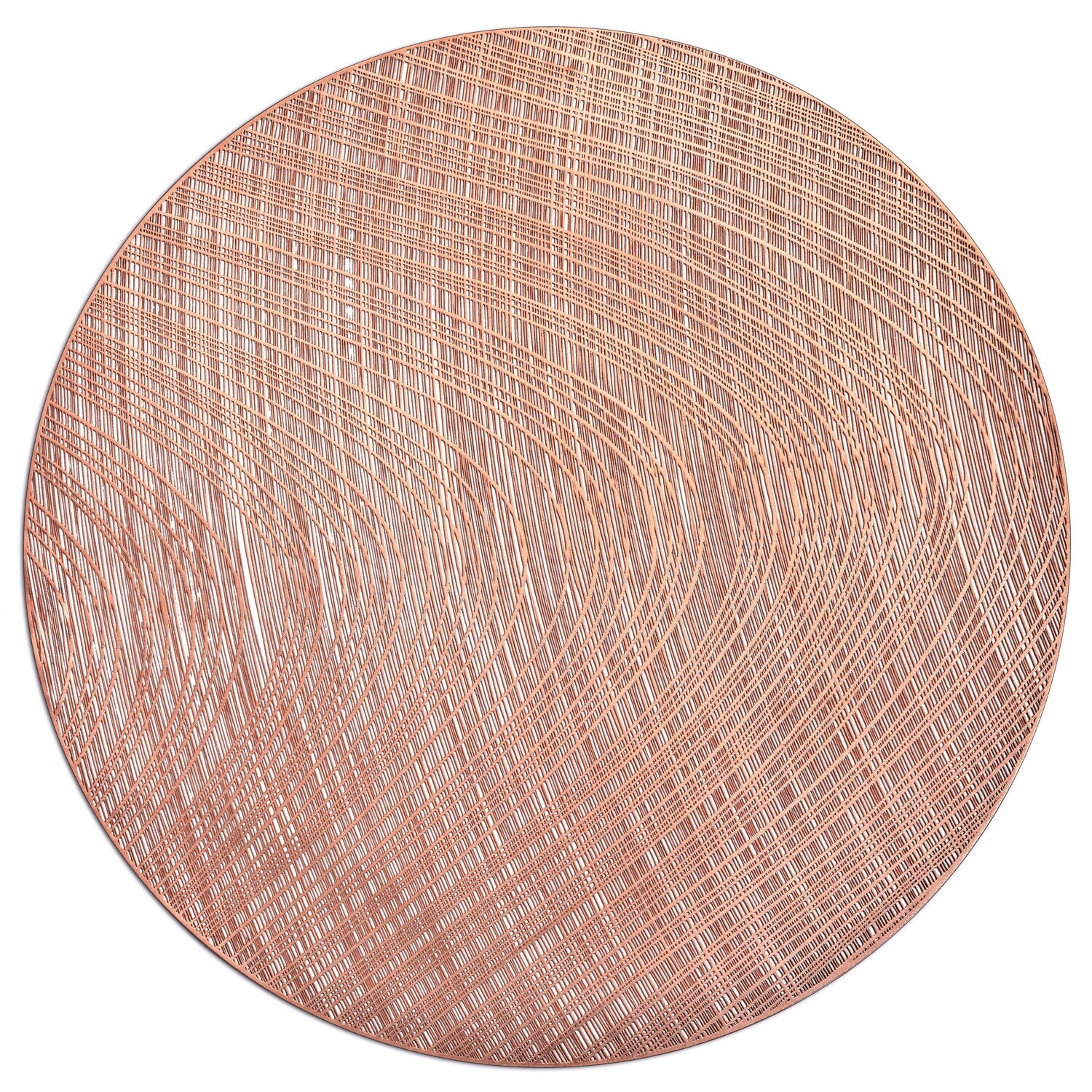 Luna Design - Round Matt Rose Gold Pressed Vinyl Placemat