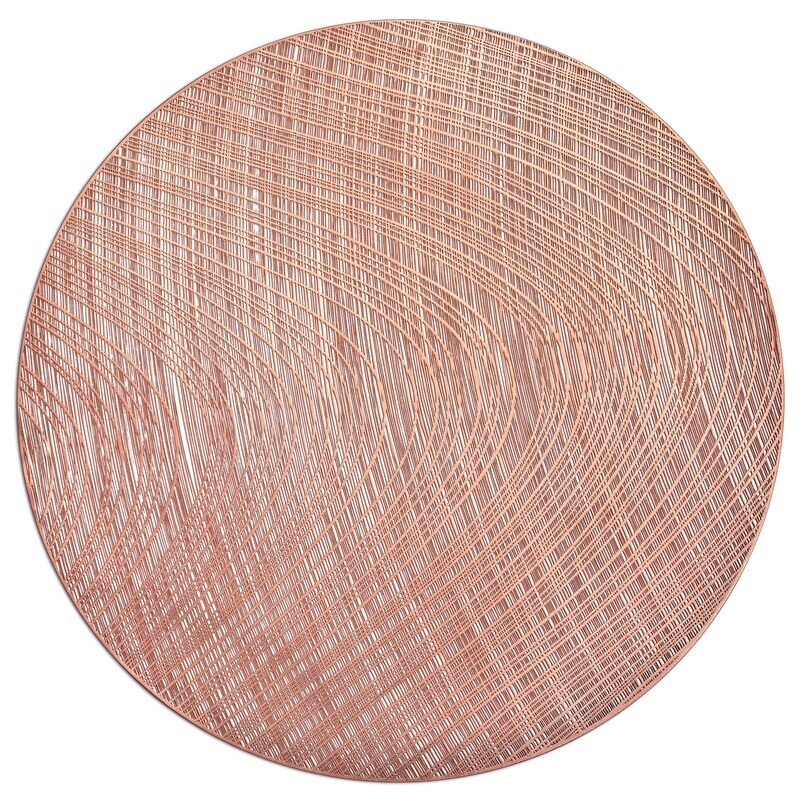 Luna Design - Round Matt Rose Gold Pressed Vinyl Placemat