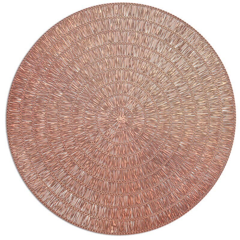 Splendor Design - Matt Rose Gold - Round Pressed Vinyl Placemat