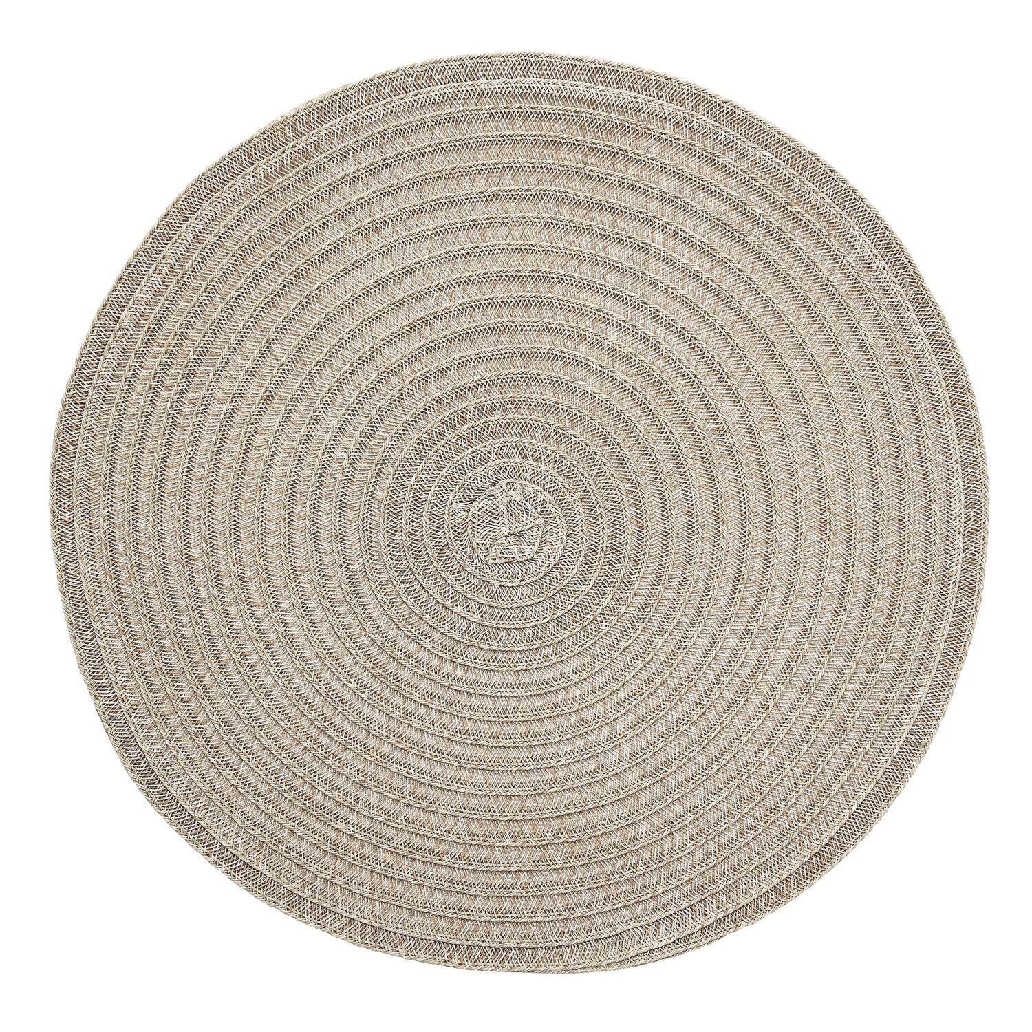 VIVAI Design - Beige - Round Handcrafted Woven Polyester Placemat