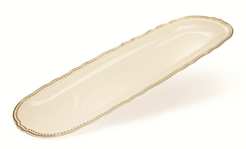 17.5&quot; x 6.5&quot; Rectangular Tray - 20 pcs -