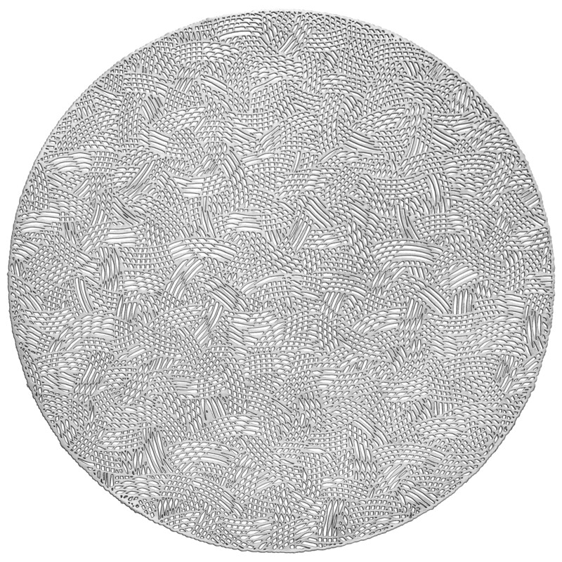 GEO Design - Silver Pressed Vinyl Placemat