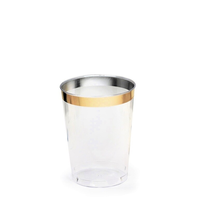 10 oz Heavy Duty Tumblers, Gold Rimmed - SAMPLE - 10 oz Heavy Duty Tumblers, Gold Rimmed - SAMPLE -