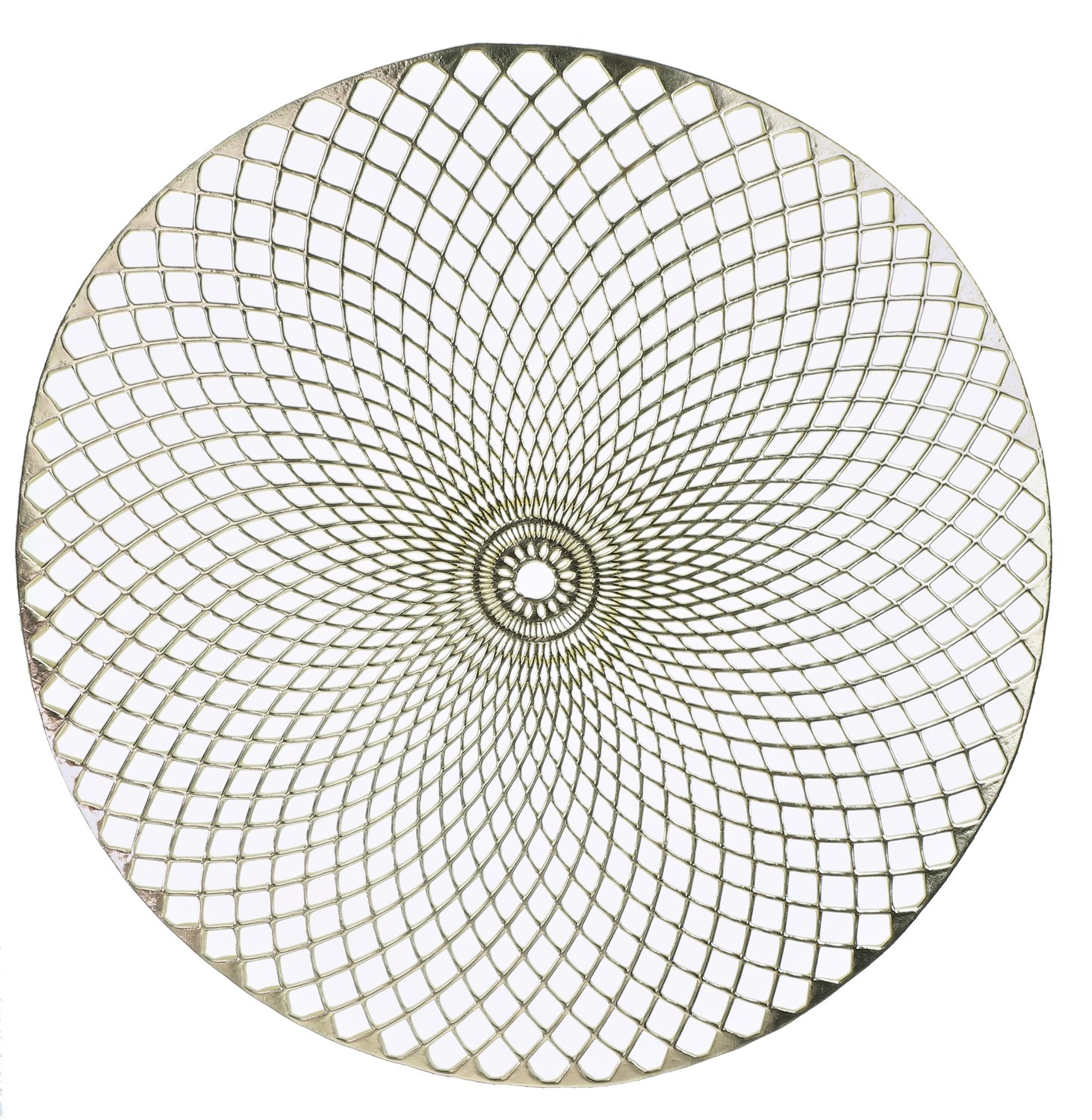 Eclipse Design - Round  Gold Pressed Vinyl Placemat