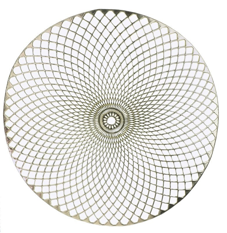 Eclipse Design - Round  Gold Pressed Vinyl Placemat