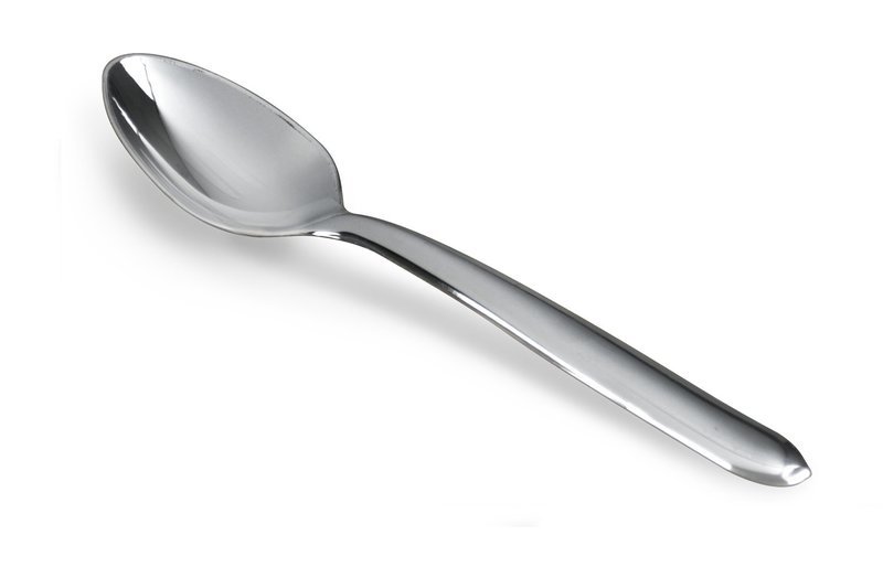 Plastic Heavy Silver Spoon -SAMPLE -