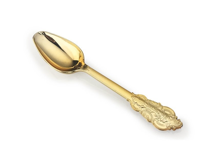 Plastic Vintage Gold Spoon - SAMPLE -