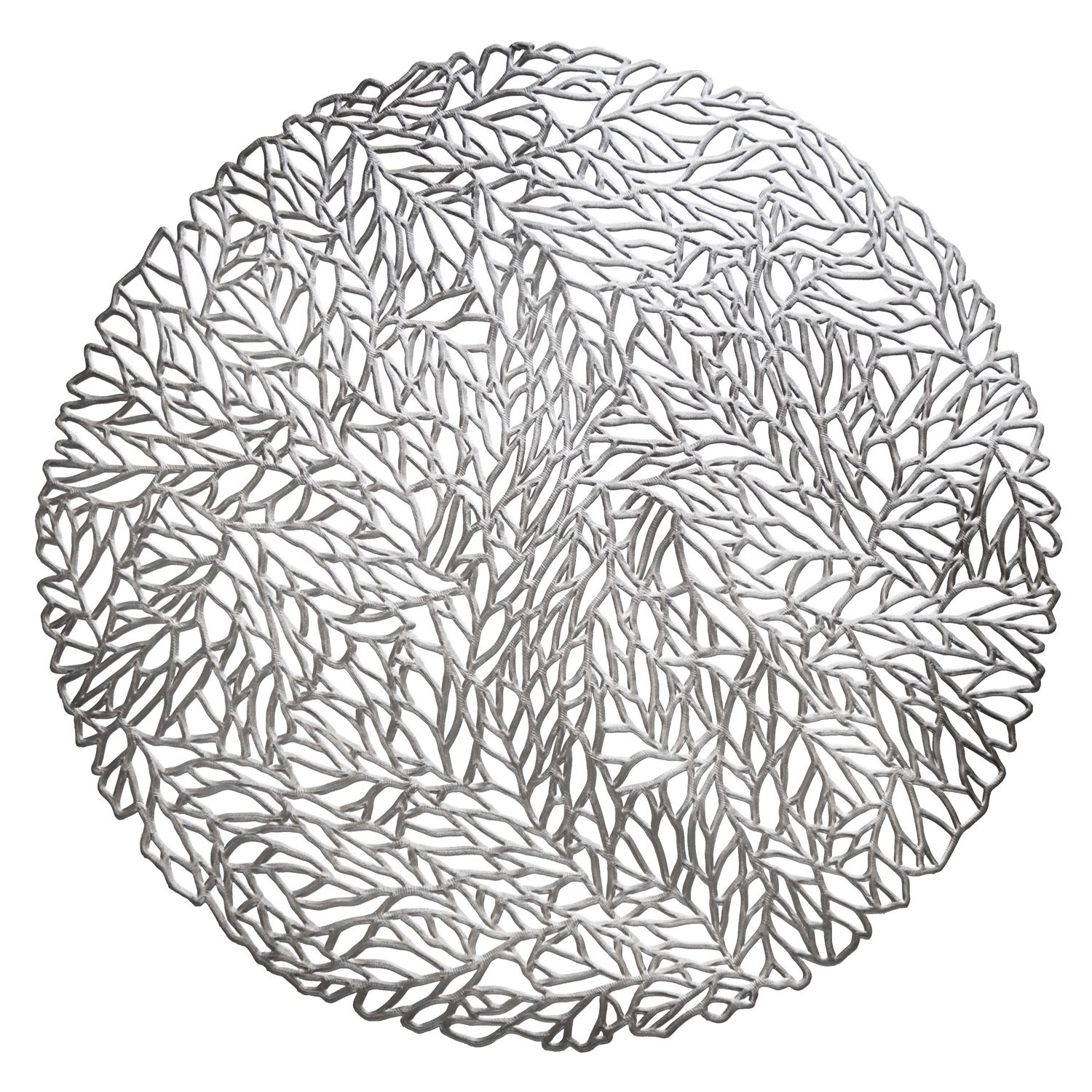 Spring Design - Round Silver Pressed Vinyl Placemat