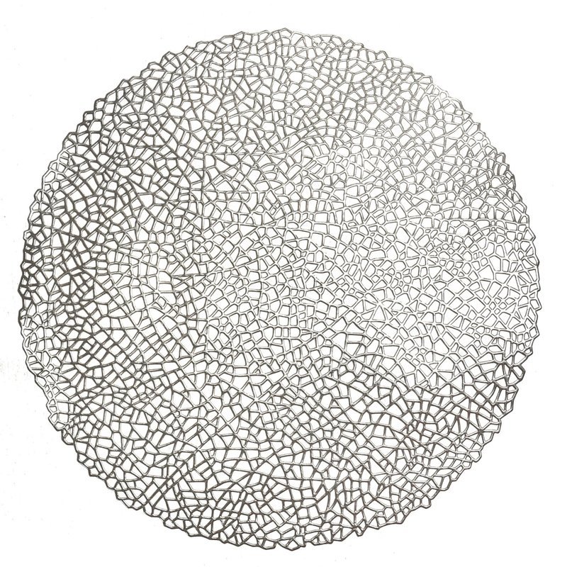 Mystique Design - Round Silver Pressed Vinyl Placemat