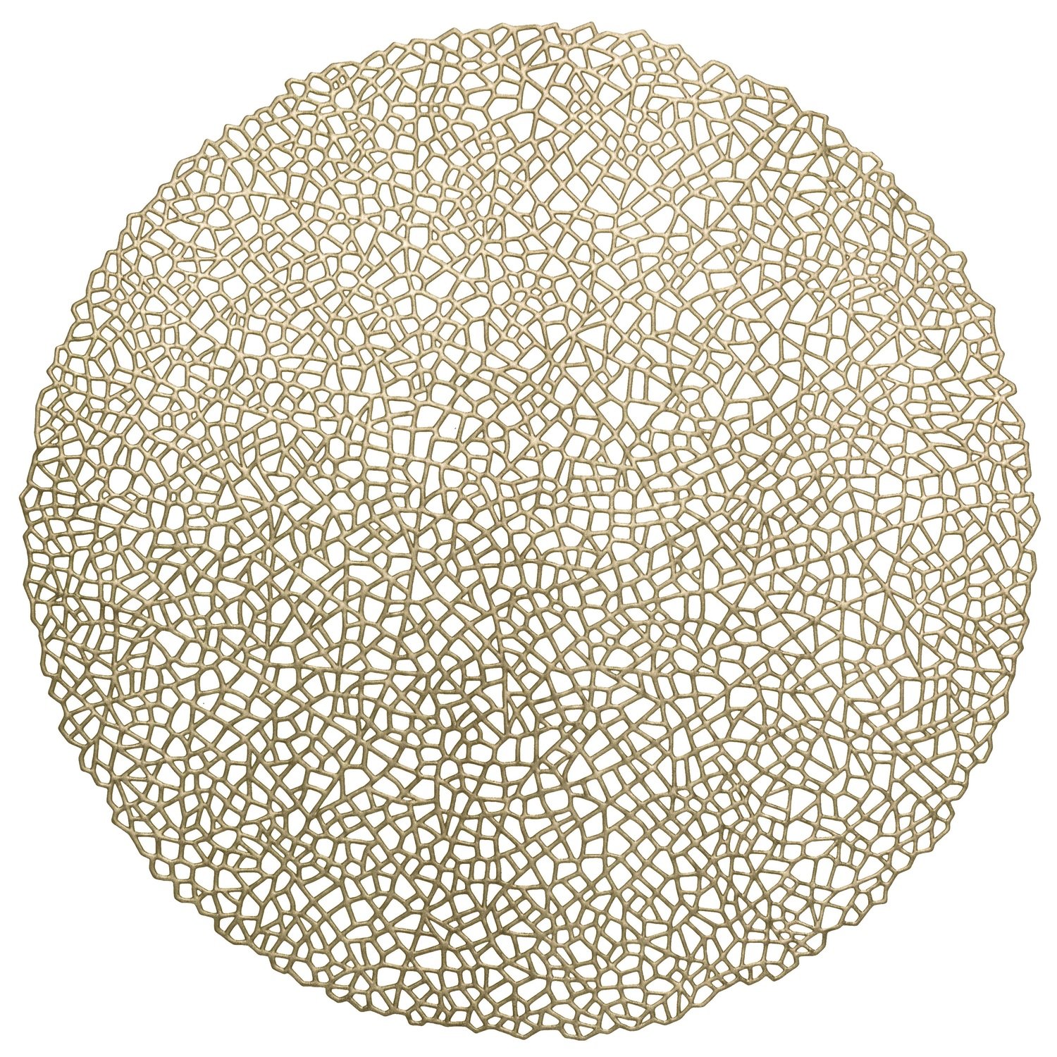 Mystique Design - Round Gold Pressed Vinyl Placemat