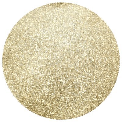 Glam Design - Round Gold Pressed Vinyl Placemat