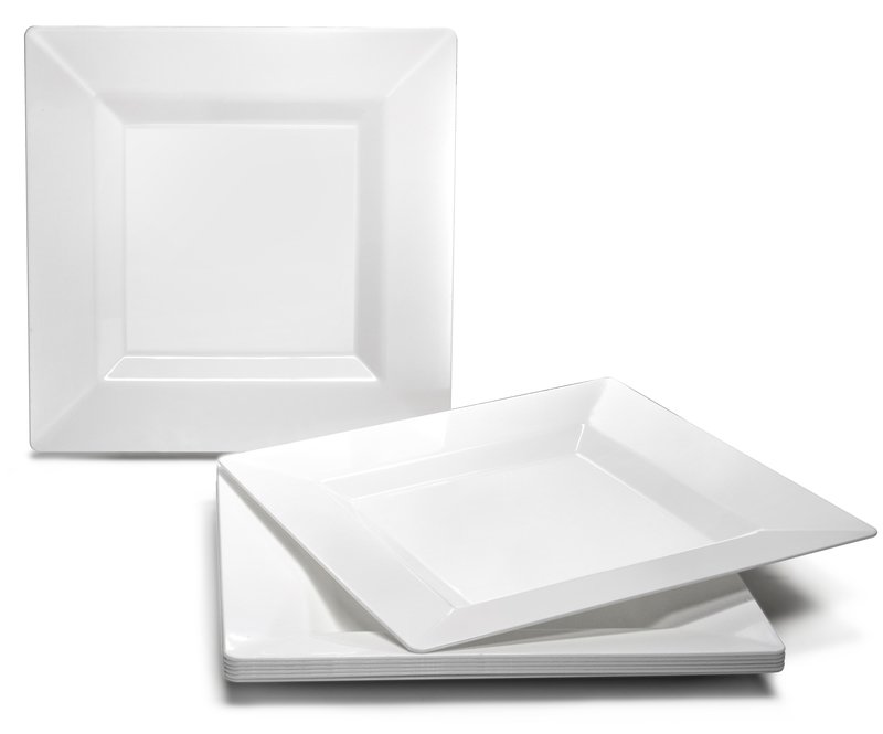 9.5'' Square Plate - 1 PIECE SAMPLE - 9.5'' Square Plate - 1 PIECE SAMPLE -