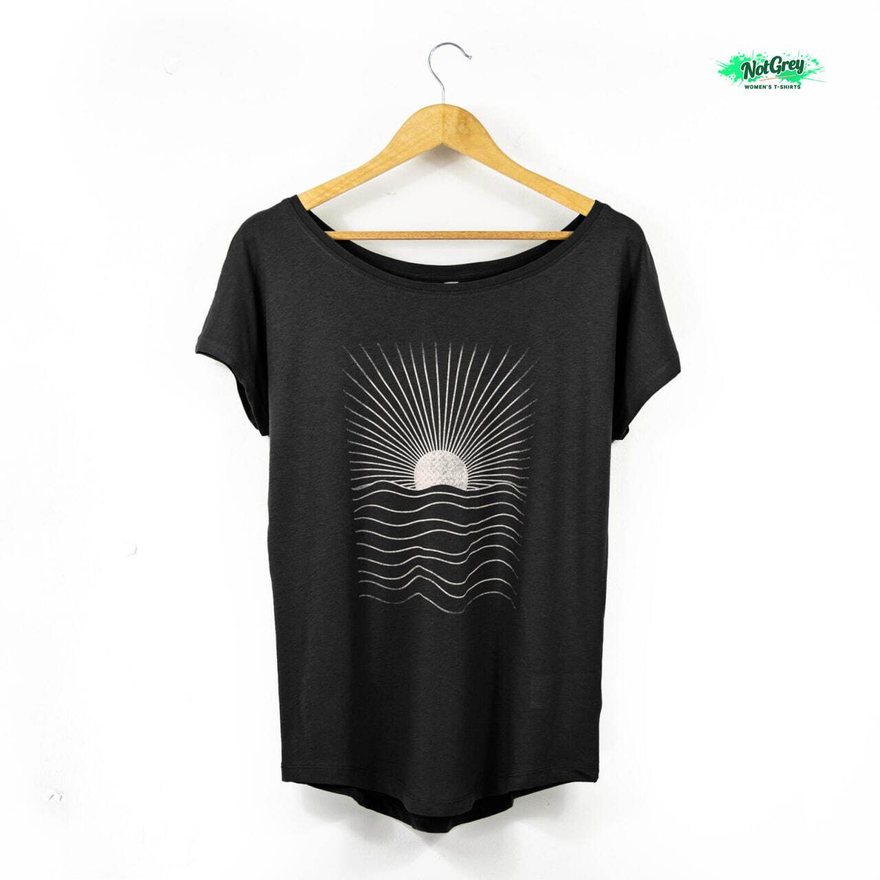 The Horizon Sunset Tee - Charcoal Black