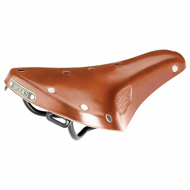 B17 Short Brooks England leather saddle., Couleur: Miel
