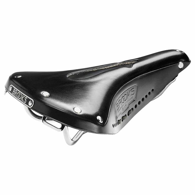 Brooks England B17 carved short, Color: Noir