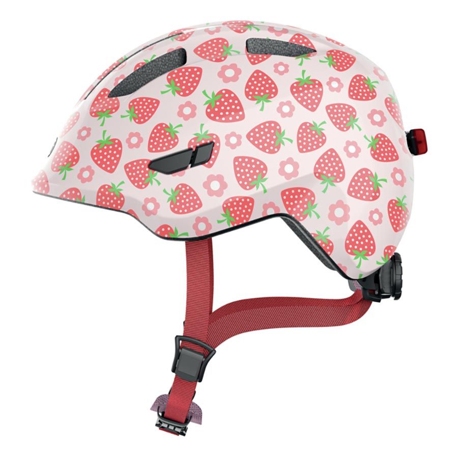 Casque Abus Smiley Led, Color: FRAISE ROSE, Size: P (45-50cm)
