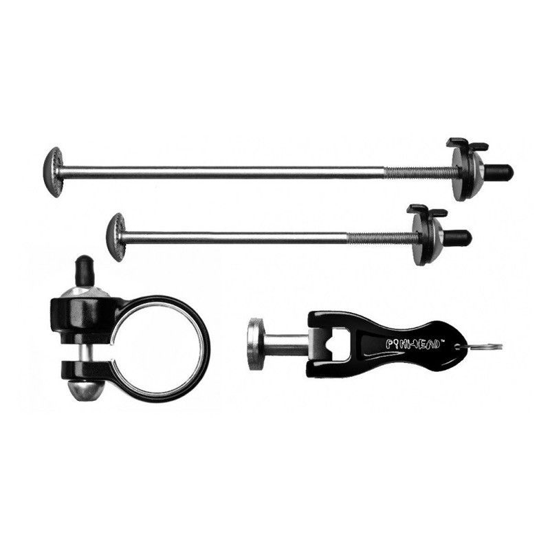 Système antivol Pinhead : roues + tige de selle (3 axes)