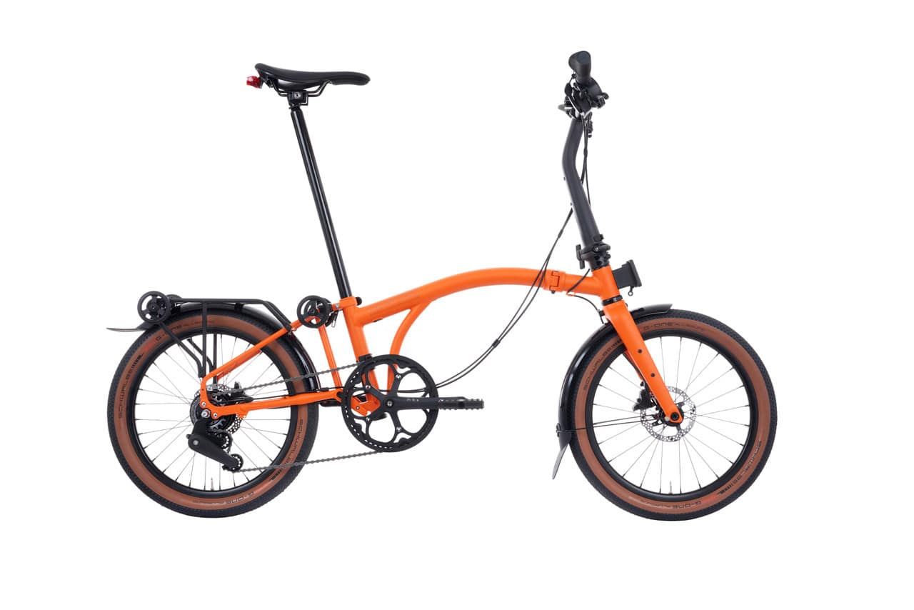 Brompton G Line, avec garde-boue et porte-bagages, adventure orange