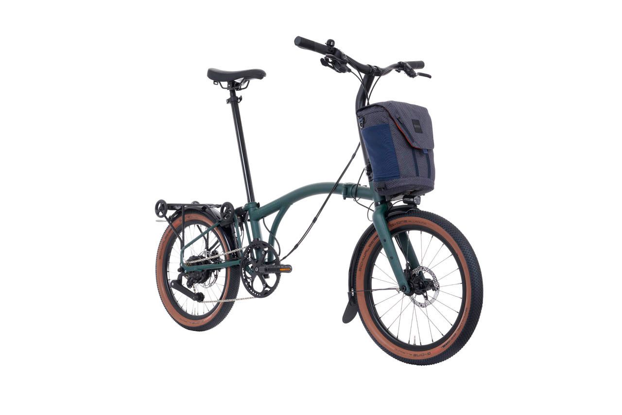 Brompton G Line électrique,  avec porte-bagages, forest green, Taille: P