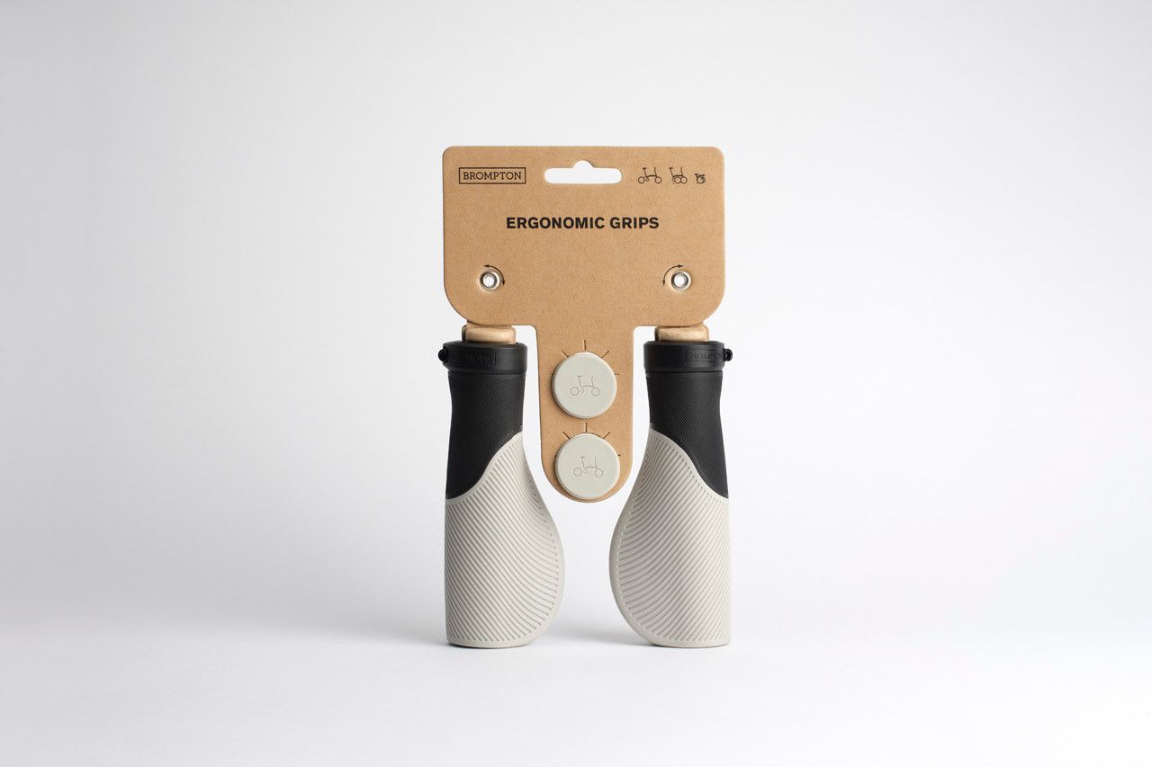 Brompton ColourLab ergonomic grips, Color: Blanc