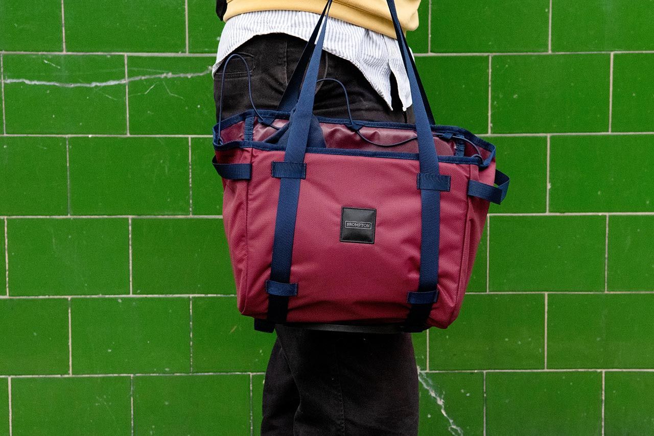 Brompton Basket bag Small, Color: Carmin (prune)