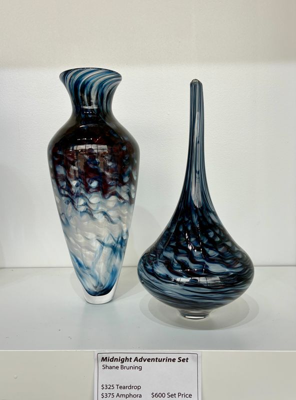 Midnight Adventurine Vase Set