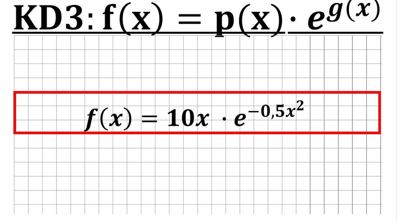 Kurvendiskussion 3: Polynom mal E-Funktion
