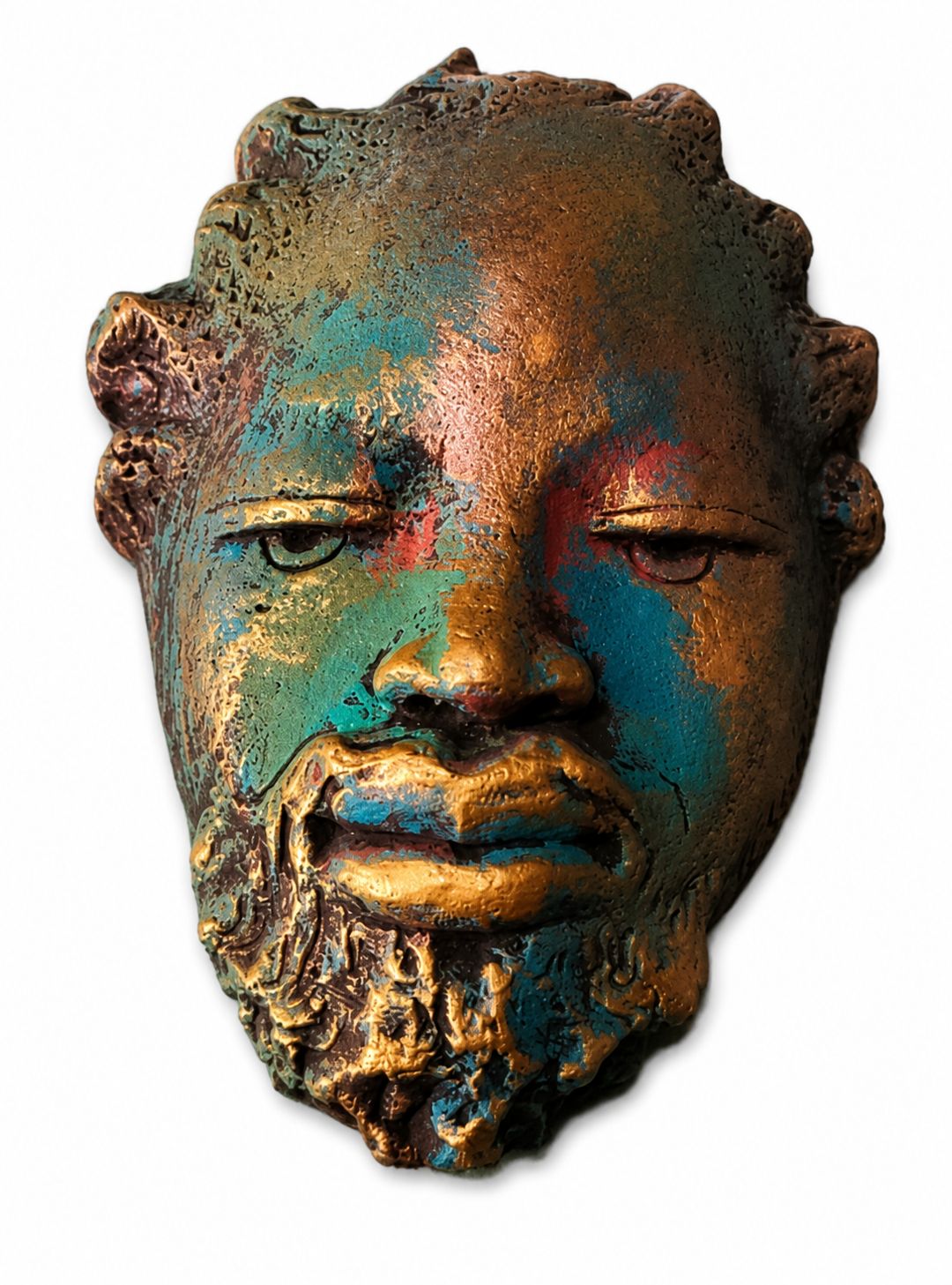 Handcrafted African-Inspired Decorative Wall Masks