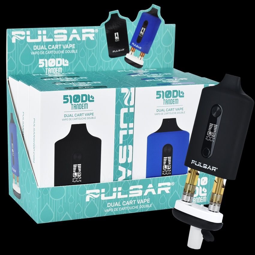 Pulsar 510 DL Tandem Dual Cart Vaporizer | 650mAh (Blue)