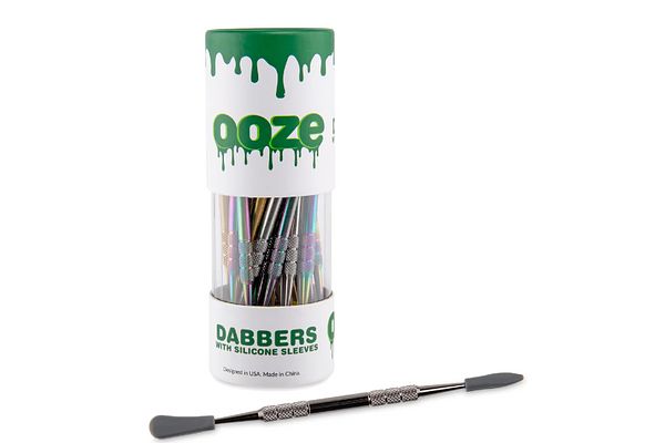 Ooze Dabbers Stainless Steel Silicone-Tipped Dab Tool | 4.75" | Assorted Colors