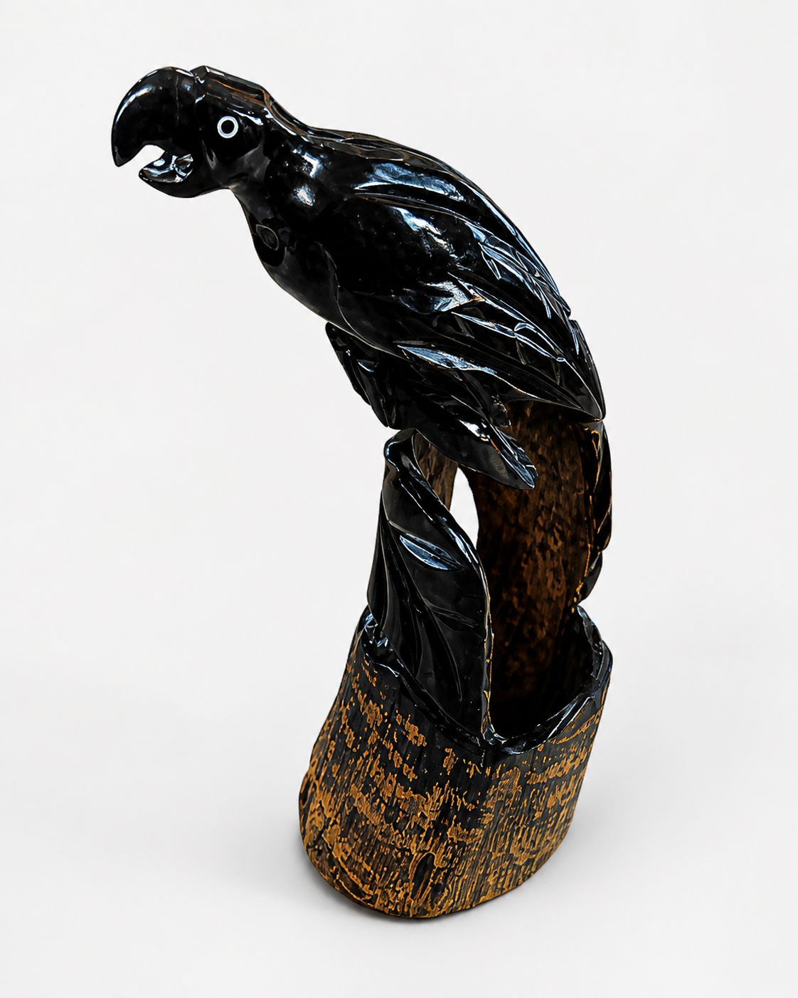 Hand-Carved Black Animal Sculptures