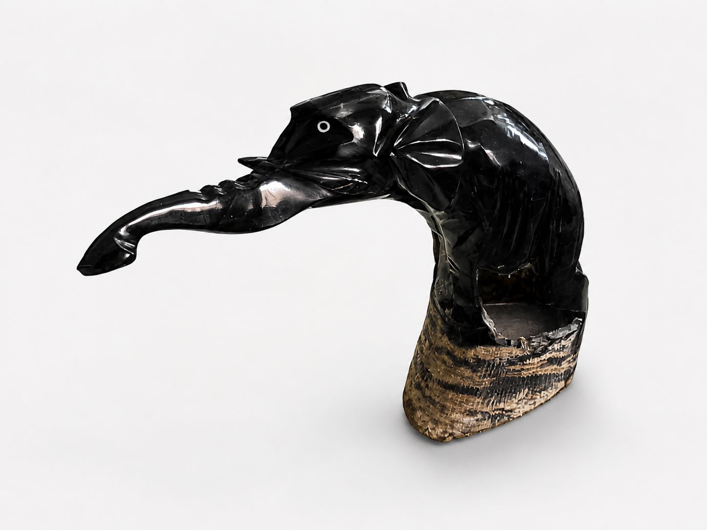 Hand-Carved Black Animal Sculptures