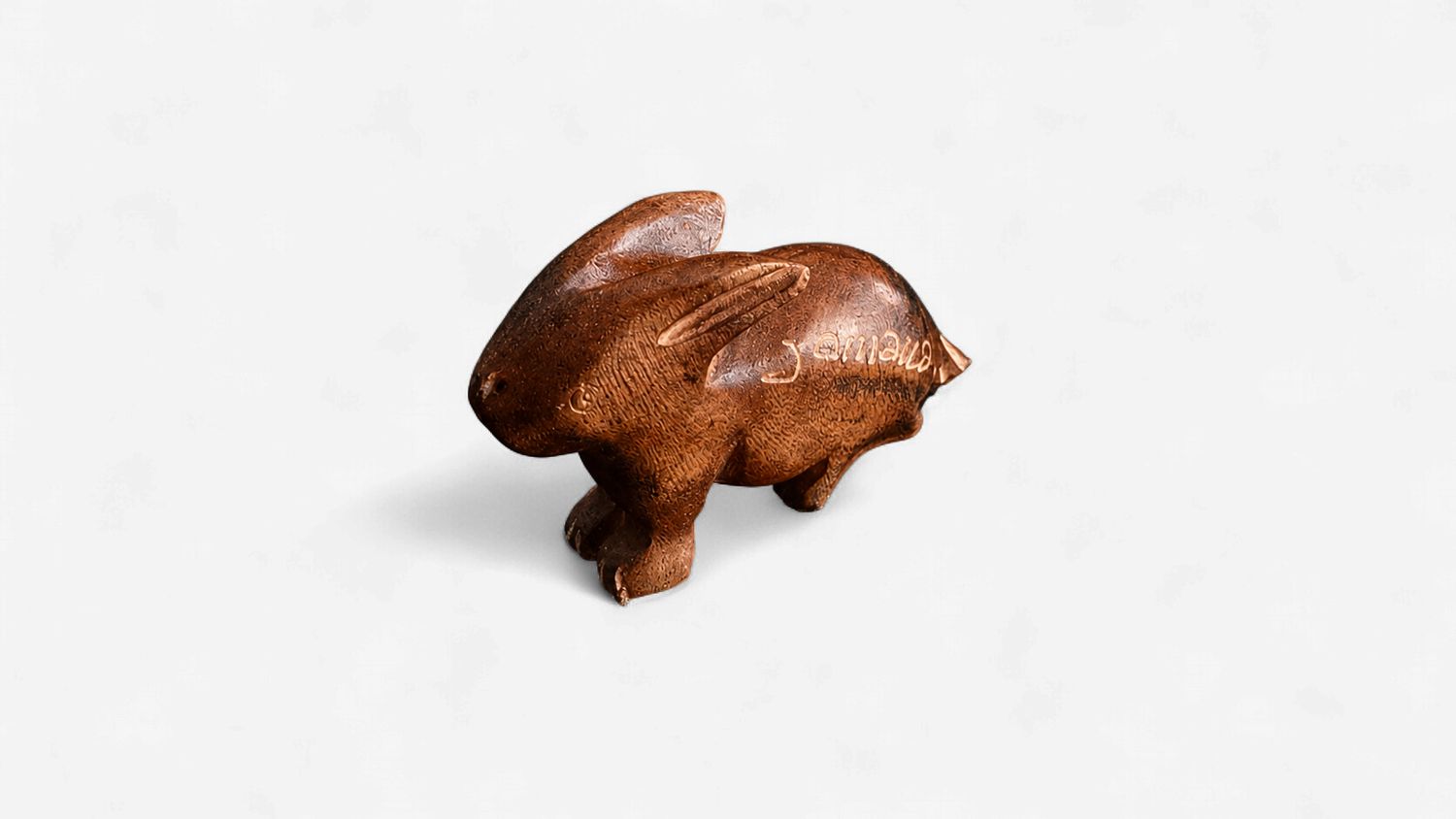 Small Hand-Carved Wooden Animal Figurines, Design: Small Rabbit