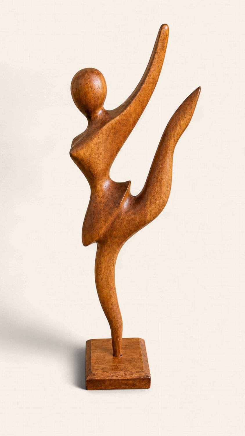 Handcrafted Yaad Vibes Wood Art, Design: Ballerina Spirit in Motion