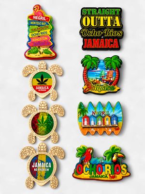 Vibrant Jamaica Souvenir Fridge Magnets