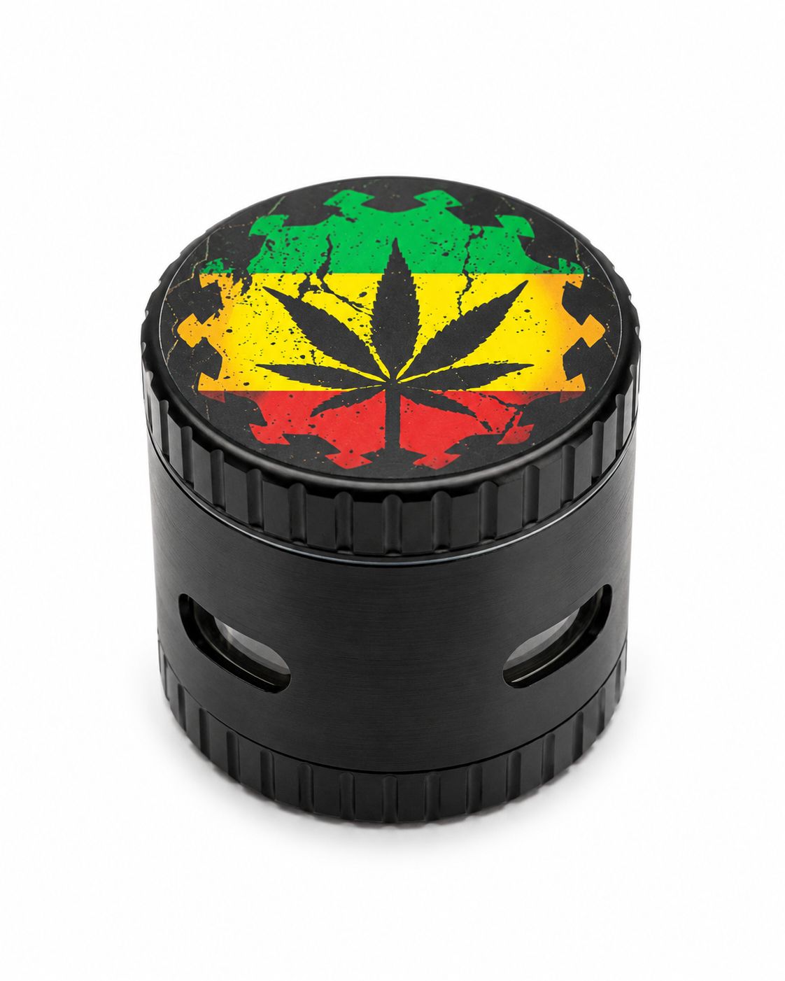 Rasta Leaf Metal Herb Grinder