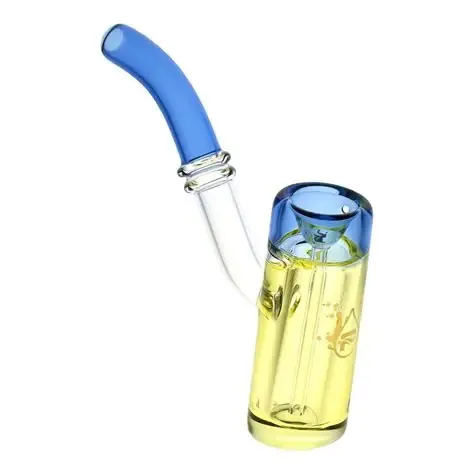 Pulsar Glycerin Series Freezable Bubbler - 5.5", Color: blue and yellow