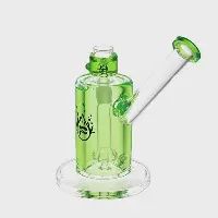 Pulsar Glacial Glycerin Sidecar Bubbler -6"/14mm F, Color: green
