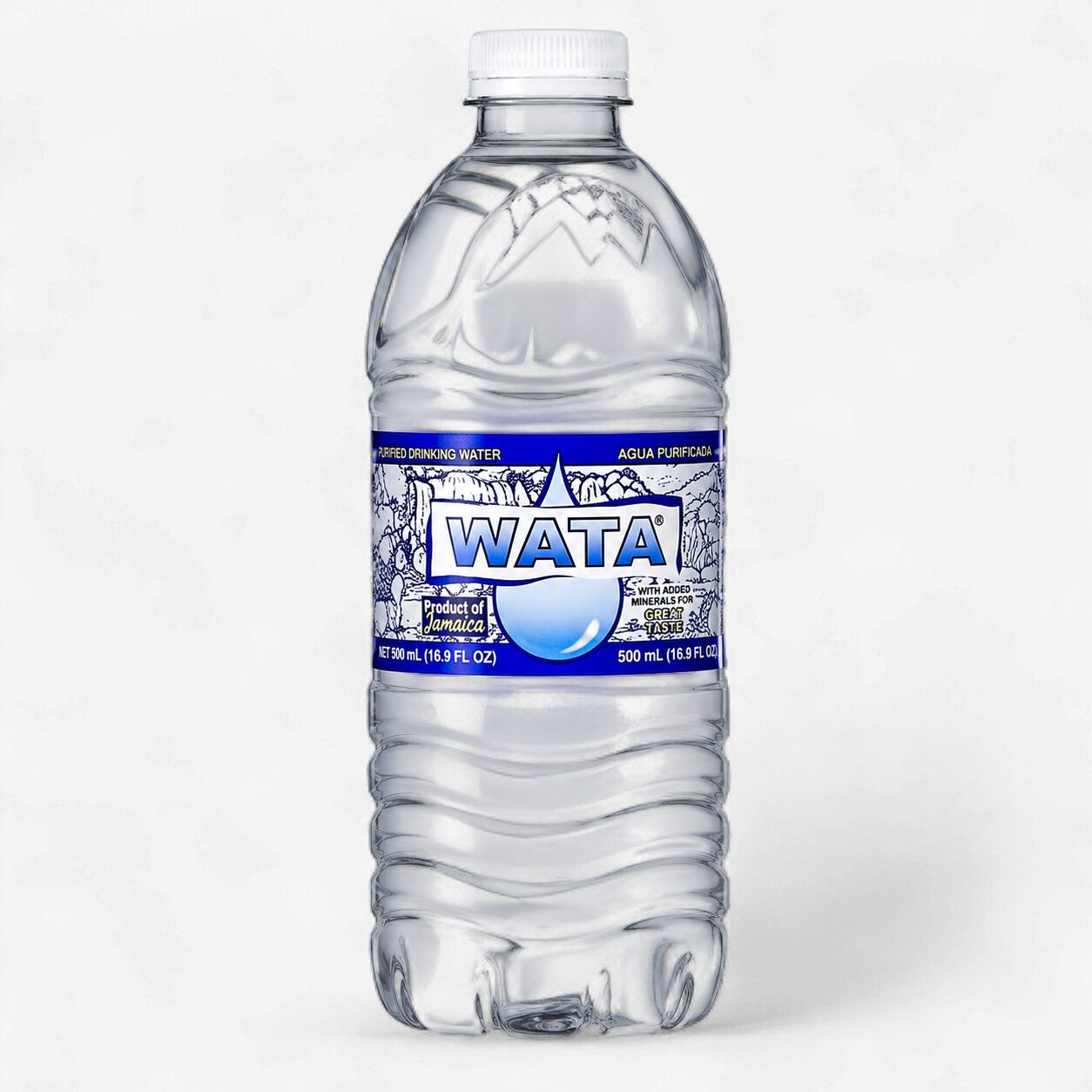 WATA Purified Drinking Water – 500ml Refreshing Bottled Water