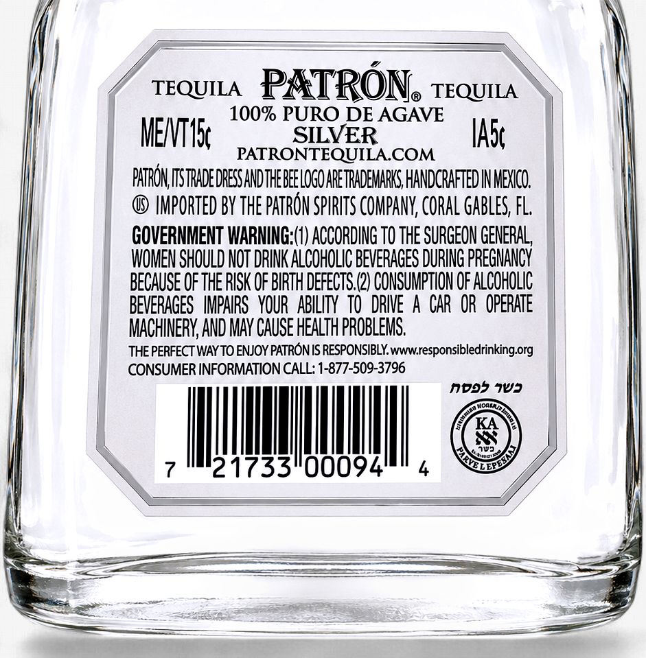 Patrón Silver Tequila (375ml)
