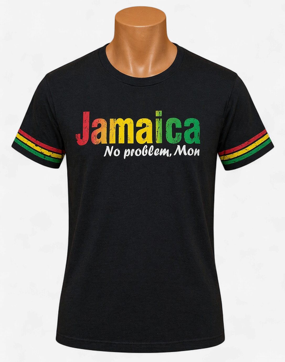 Jamaica No Problem Mon Rasta Stripe Unisex T-Shirt