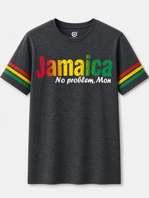Jamaica No Problem Mon Rasta Stripe Unisex T-Shirt