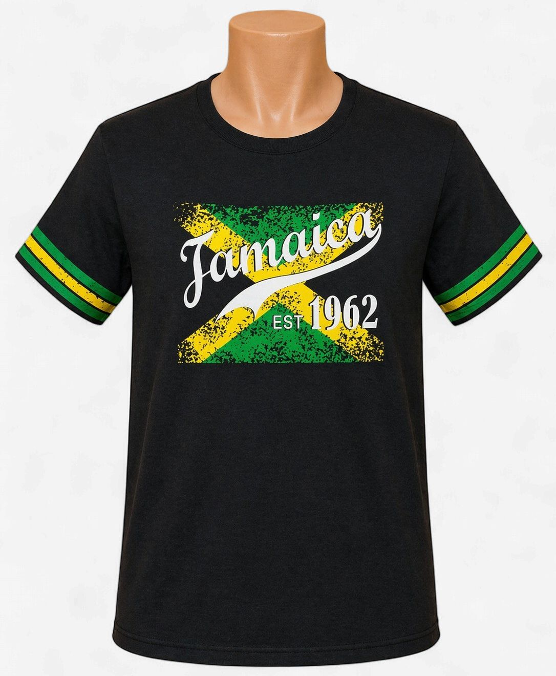 Jamaica Est. 1962 Spray Flag Graphic T-Shirt