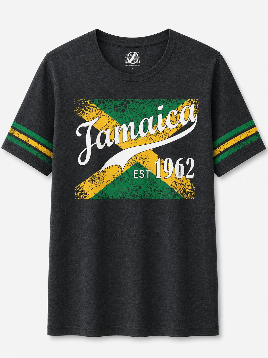 Jamaica Est. 1962 Spray Flag Graphic T-Shirt