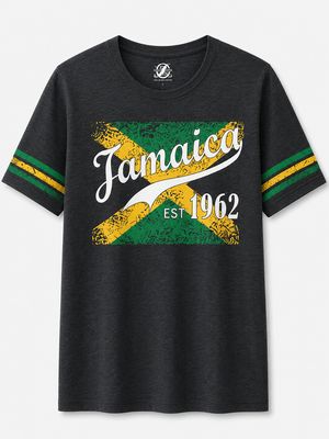 Jamaica Est. 1962 Spray Flag Graphic T-Shirt