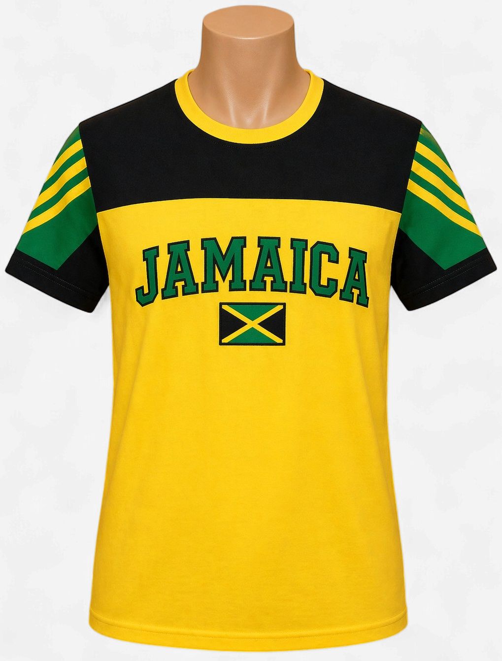 Jamaica Retro Yellow Stripe Unisex T-Shirt