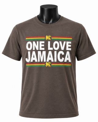 One Love Jamaica Classic Rasta Men’s T-Shirt – Choco
