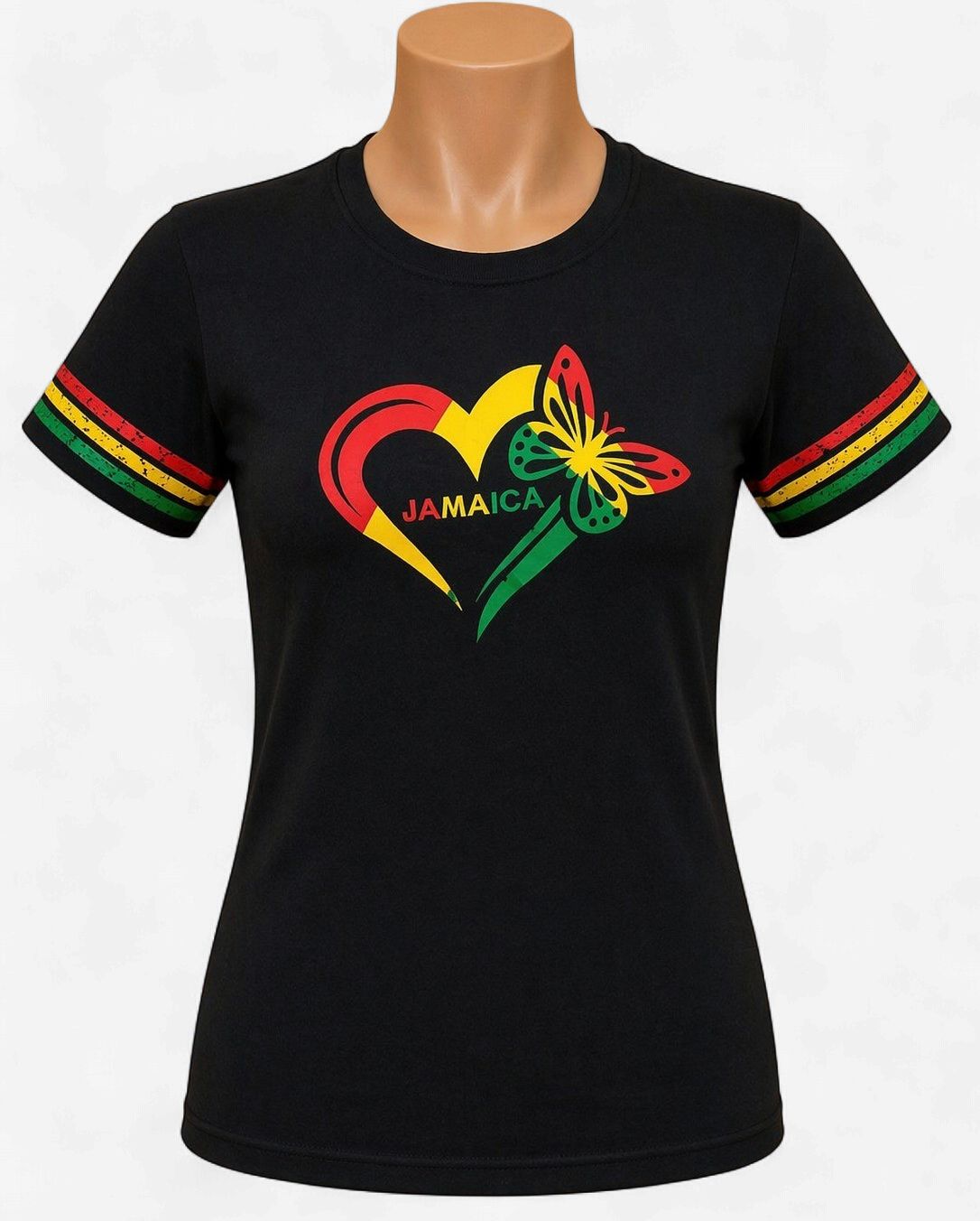 Jamaica Heart Bloom Rasta Women’s T-Shirt