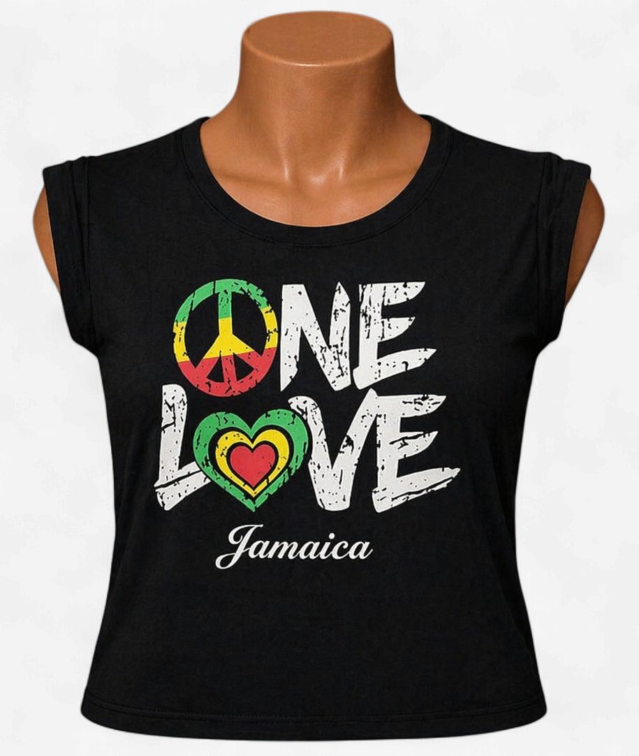 One Love Jamaica Heart Peace Women’s Tank Top